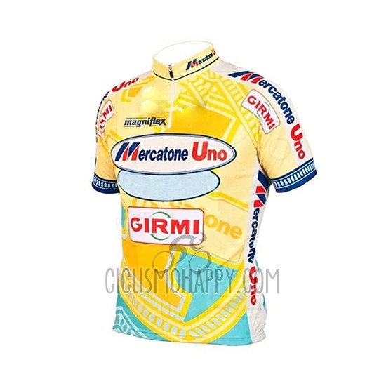 Mercatone Uno Cycling Jersey Bib Short 2019 Men Short Sleeve Yellow